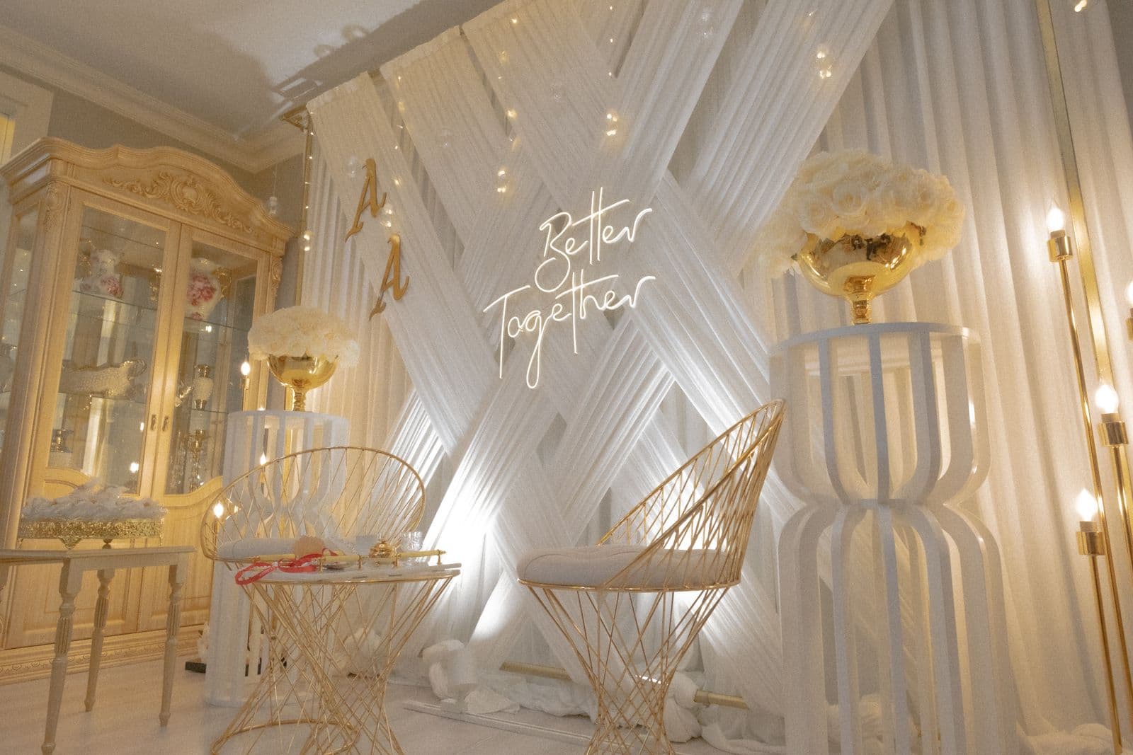 Photo backdrop draping for celebrations