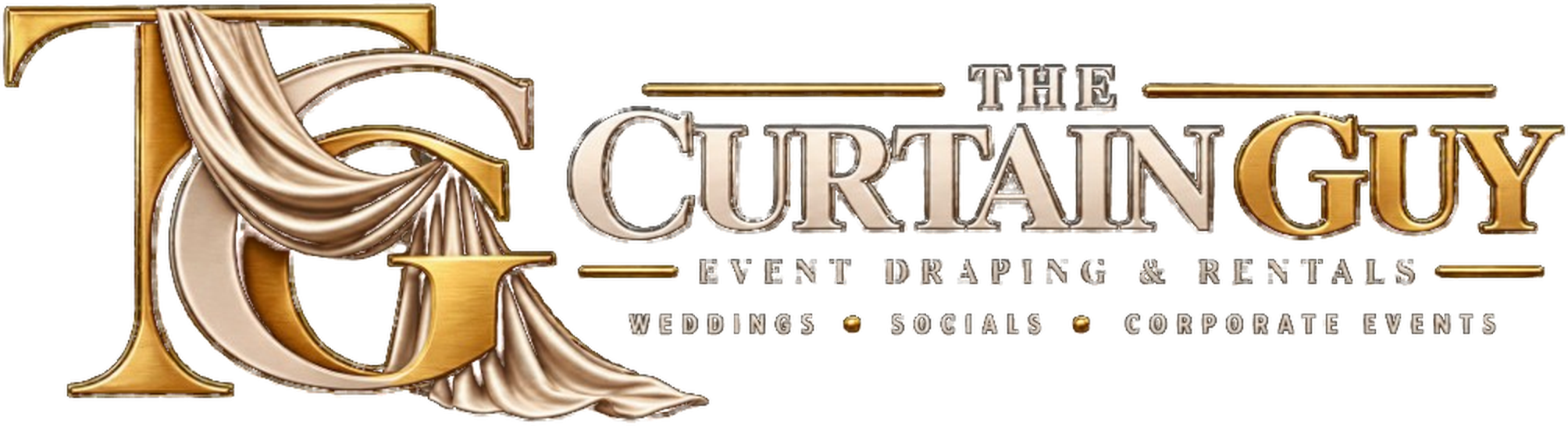 The Curtain Guy — Event Draping & Rentals. Weddings · Socials · Corporate Events